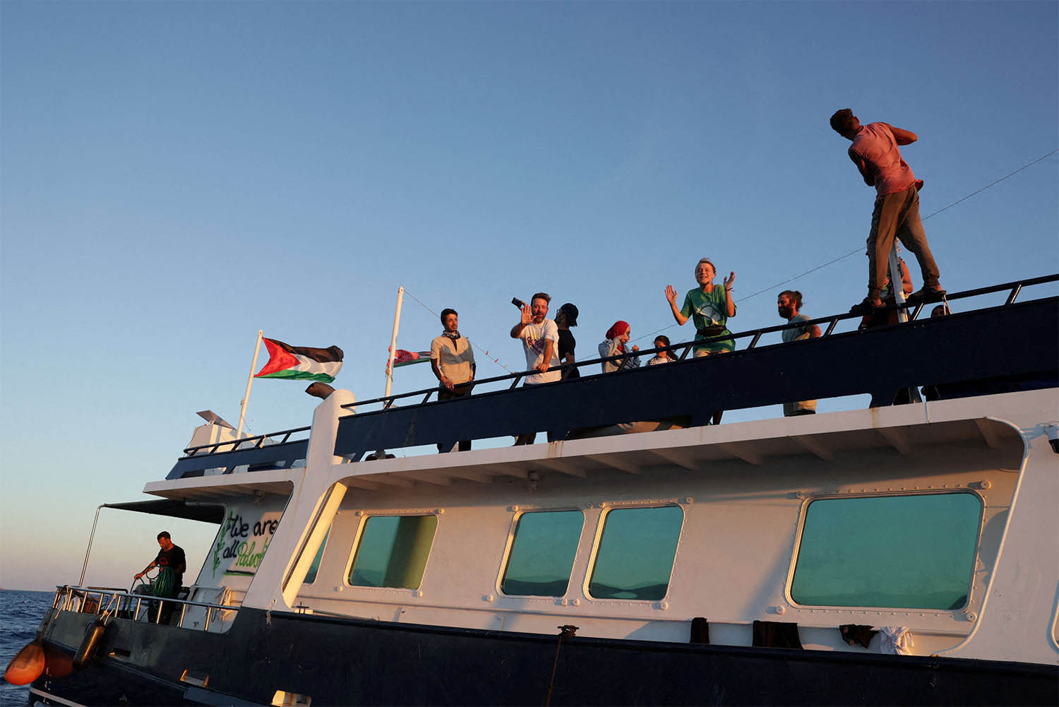 The flotilla aims to break Israel's blockade of Gaza