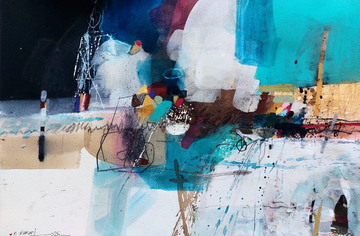 خطوط اللوحات مشبعة بأبعاد فنية