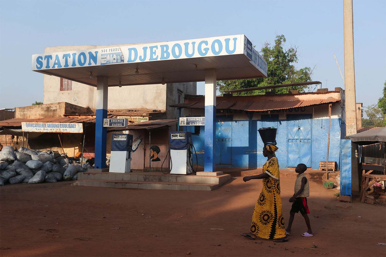 Closed petrol station in Mali