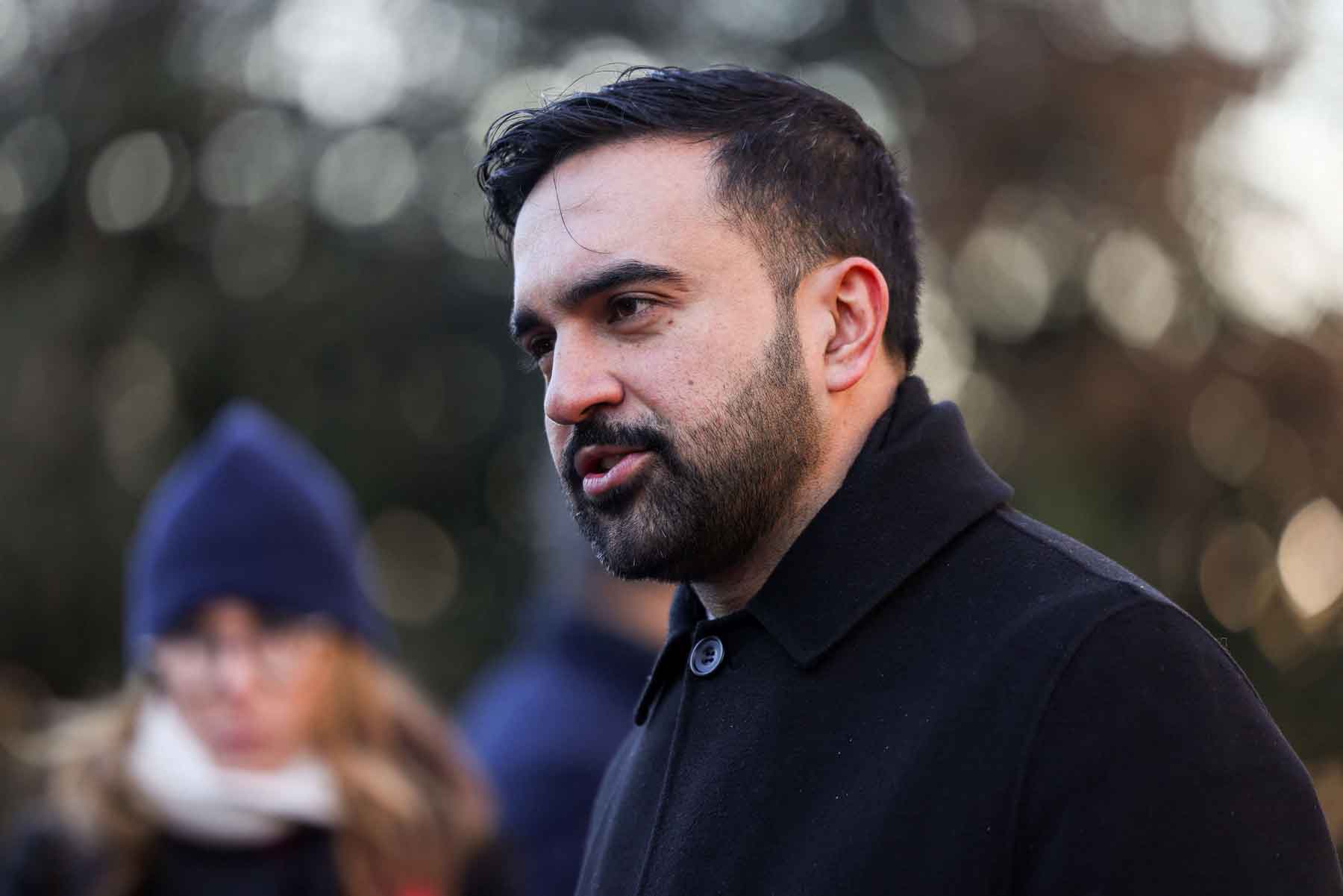 New York City mayor Zohran Mamdani speaks during a news conference in New York City, December 9, 2025. 