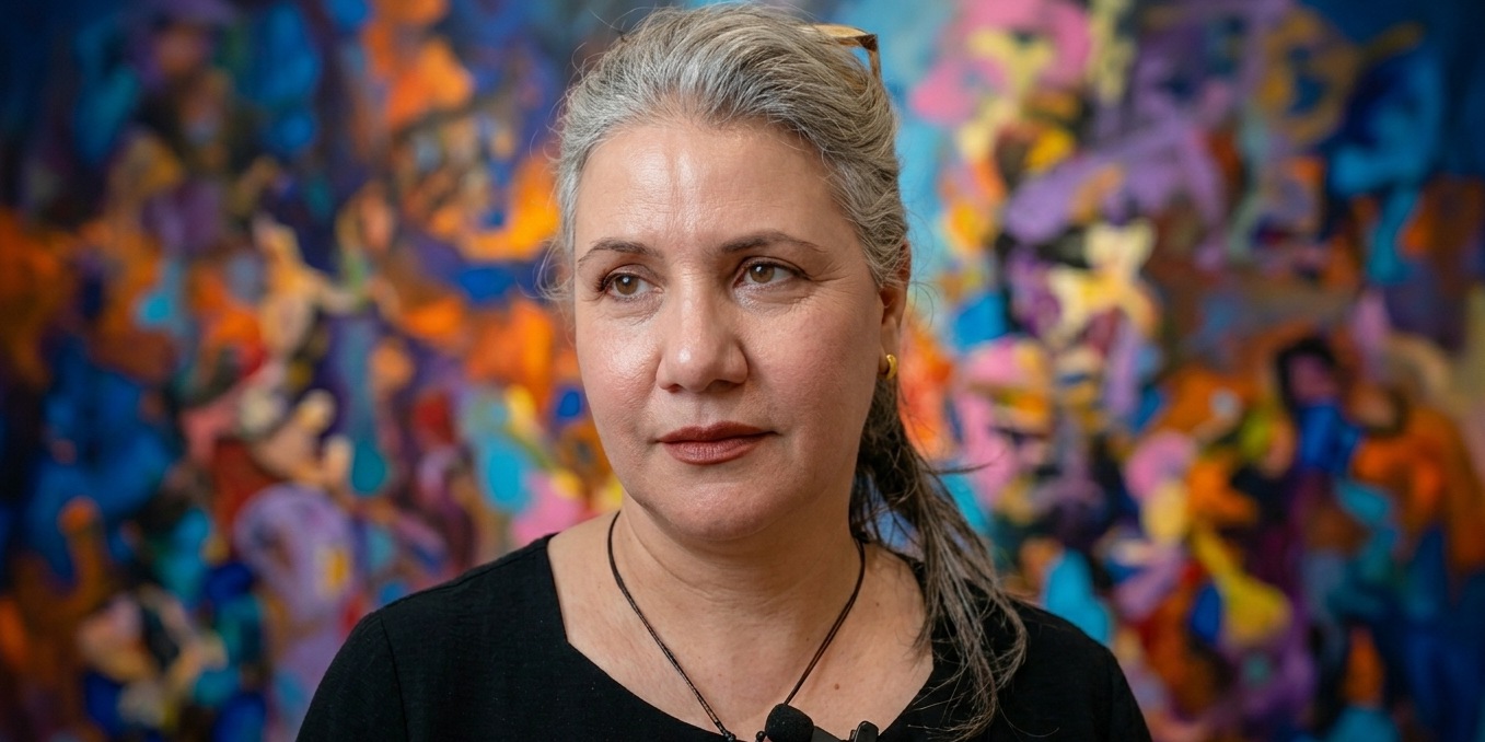 الفنانة التشكيلية نجاح المنصوري