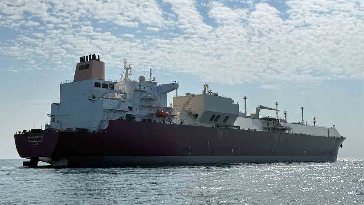 Qatar's Al Kharaitiyat vessel sailed towards the Strait of Hormuz on May 9 en route to Pakistan