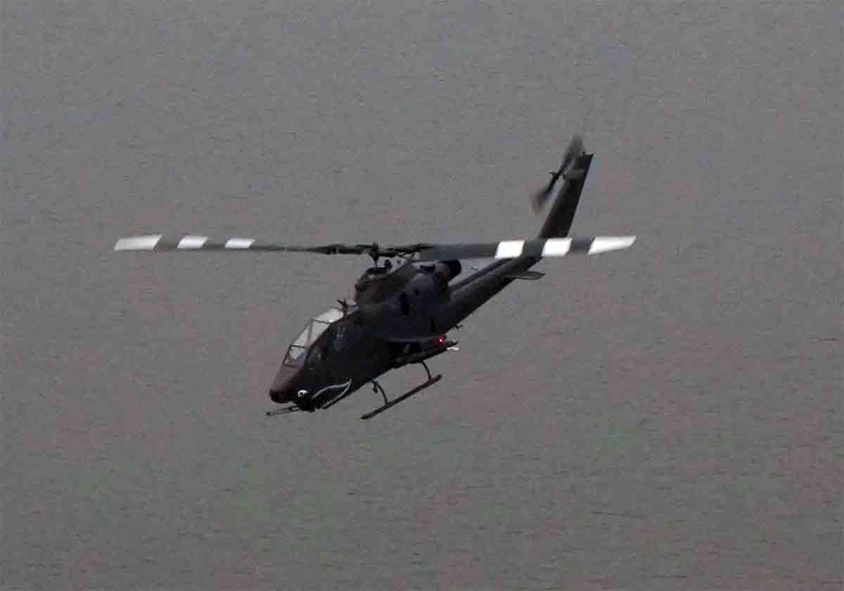 A US Apache helicopter