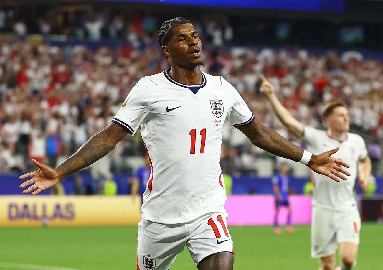 Rashford scored the fourth for England