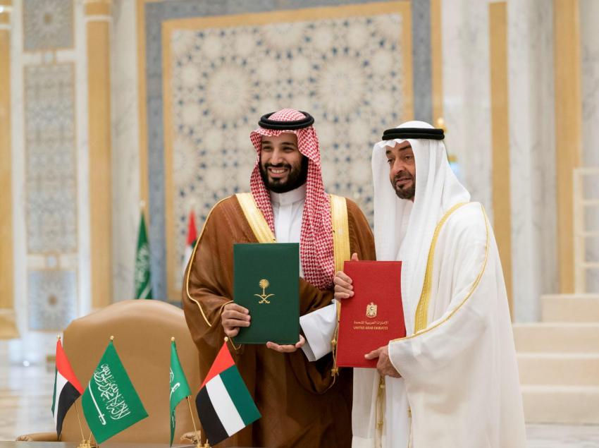 ولي العهد السعودي الأمير محمد بن سلمان وولي عهد أبوظبي الشيخ محمد بن زايد آل نهيان