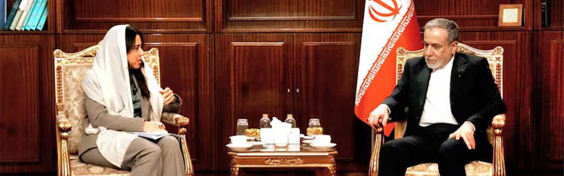 Nusseibah received by Iran's Foreign Minister in Tehran