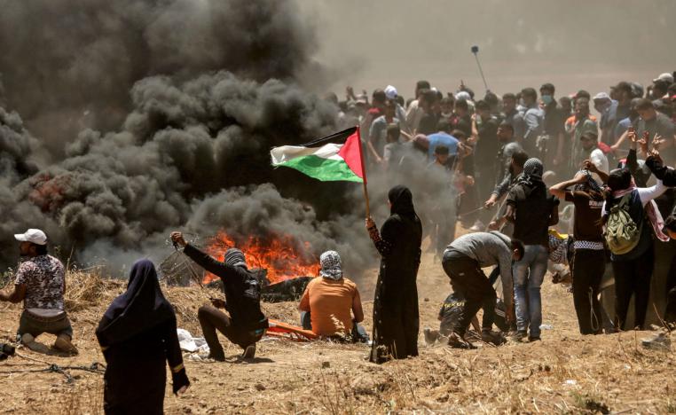 المظاهرات الفلسطينية بغزة