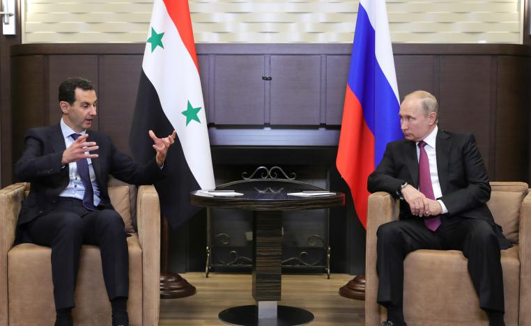 الرئيس الروسي فلاديمير بوتين يجري محادثات مع نظيره السوري بشار الأسد في سوتشي