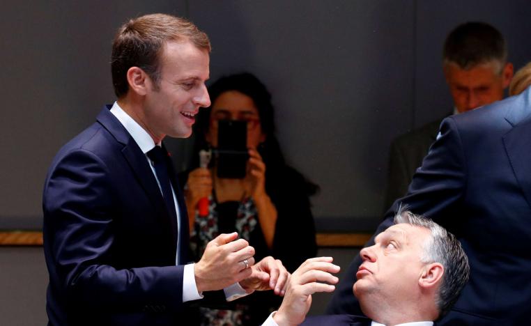 رئيس الوزراء المجري وماكرون