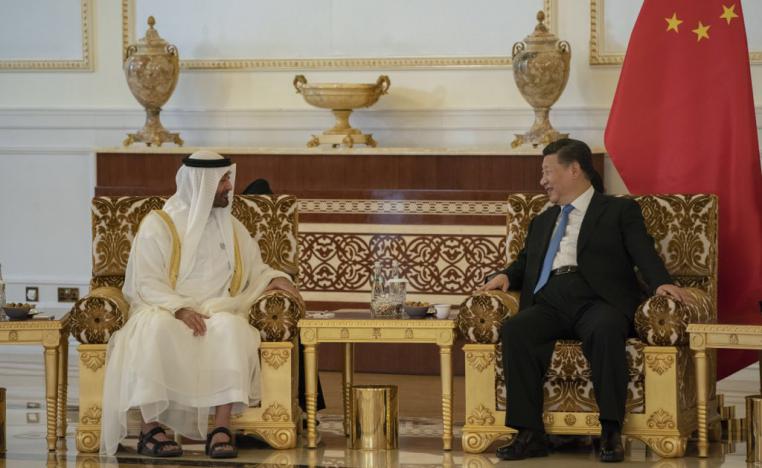 الشيخ محمد بن زايد آل نهيان والرئيس الصيني شي جينبينغ  