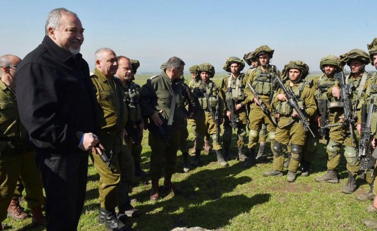 وزير الدفاع الإسرائيلي افيغدور ليبرمان في جولة بالجولان المحتل
