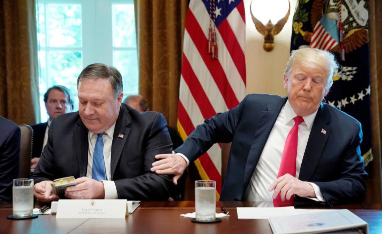 الرئيس الأميركي دونالد ترامب ووزير خارجيته مايك بومبيو