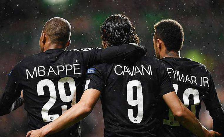 مبابي ونيمار وكافاني