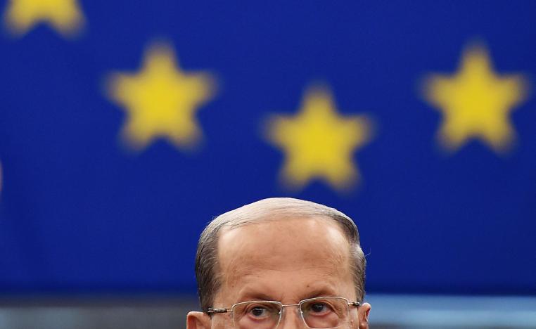 الرئيس اللبناني ميشال عون في ستراسبورغ