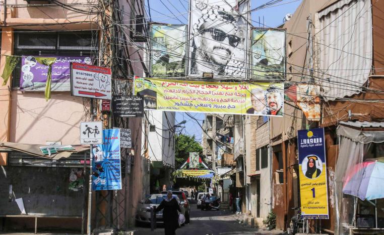 مدخل مخيم برج الشمالي للاجئين الفلسطينيين في لبنان