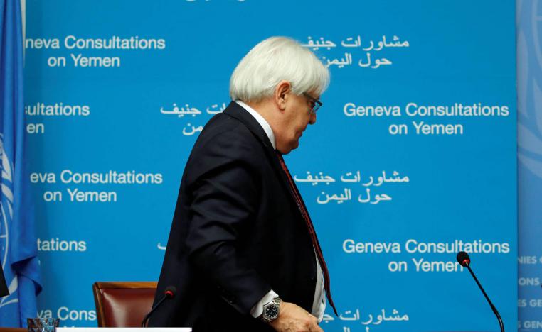 المبعوث الدولي غريفيث يغادر قاعة المفاوضات المجهضة في جنيف