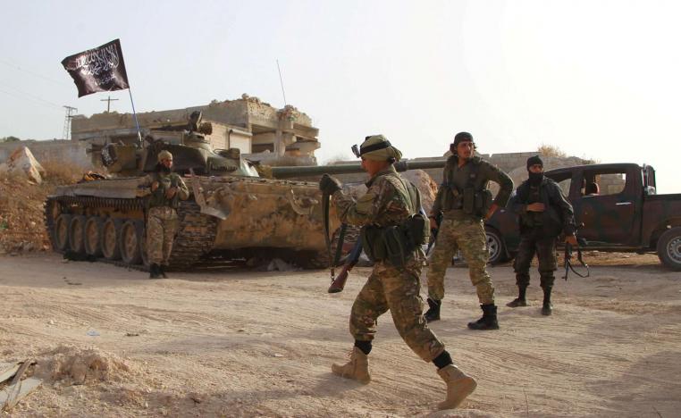 مقاتلون من النصرة في مدينة أريحا بالقرب من ادلب