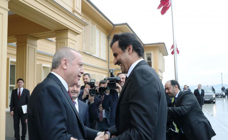الرئيس التركي رجب طيب اردوغان يستقبل أمير قطر الشيخ تميم بن حمد