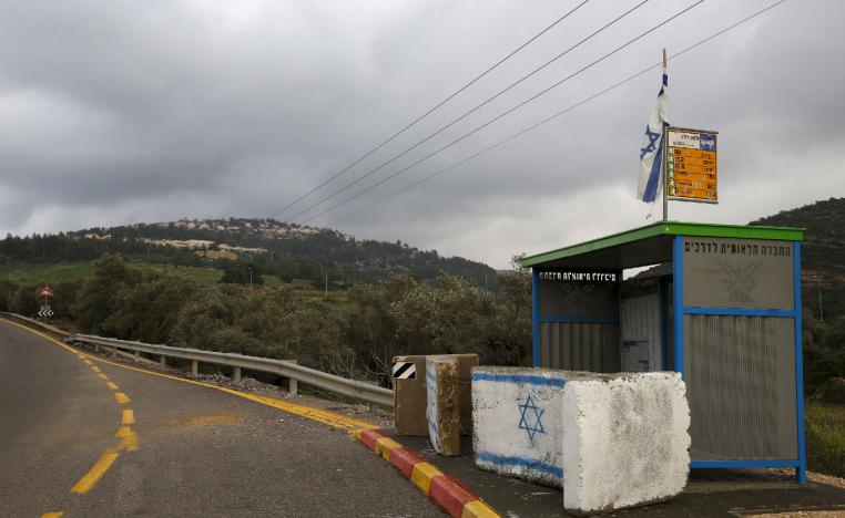A road leading to the Jewish West Bank settlement of Dolev where rental properties listed on Airbnb are offered February 23, 2016. 