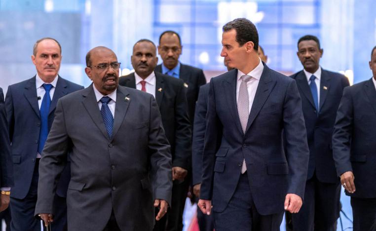 الرئيس السوري بشار الأسد يستقبل الرئيس السوداني عمر البشير في دمشق