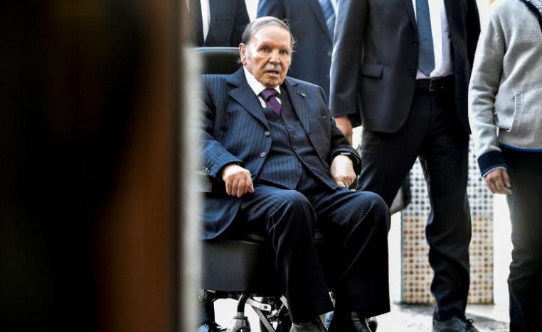 A 2017 file picture shows Algerian President Abdelaziz Bouteflika in Algiers.