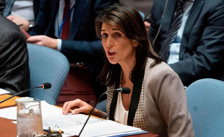 Outgoing US Ambassador to the UN Nikki Haley.