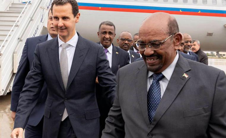 الرئيس السوري بشار الأسد يستقبل الرئيس السوداني عمر البشير