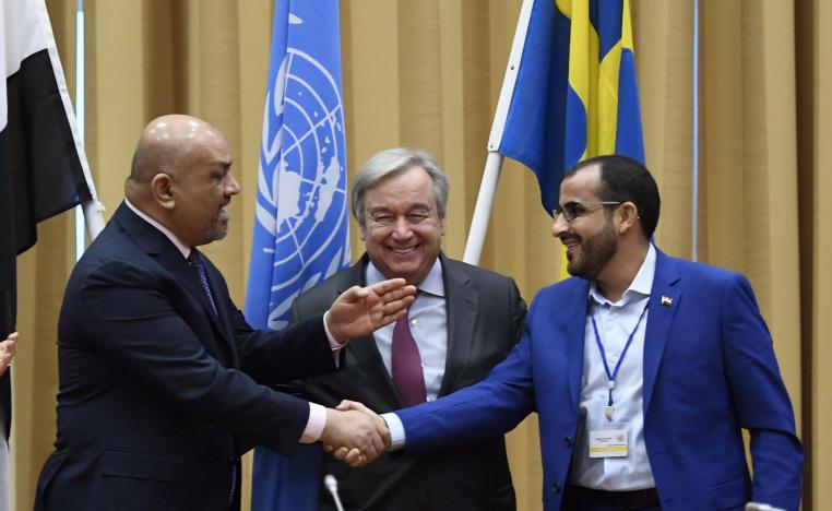 الامين العام للامم المتحدة وفرقاء اليمن