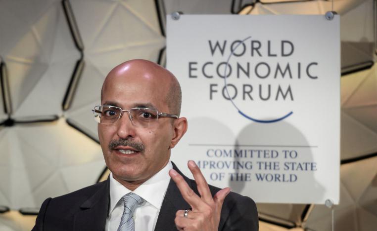 Saudi Finance Minister Mohammed Al-Jadaan attends a session during the World Economic Forum (WEF) annual meeting, on January 24, 2019 in Davos, eastern Switzerland.