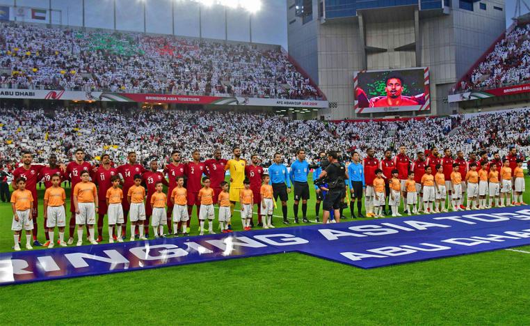 2019 AFC Asian Cup semi-final football match between Qatar and UAE at the Mohammed Bin Zayed Stadium in Abu Dhabi on January 29