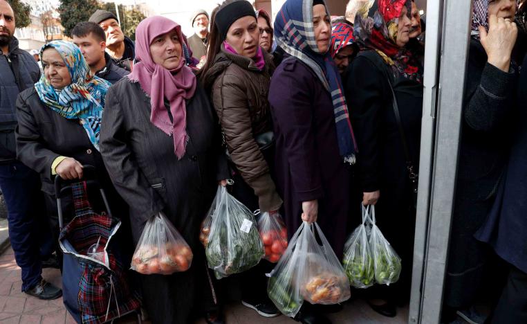 Traders blamed storms in southern Turkey's farming region for food price inflation, as well as rising costs of labour and transport.