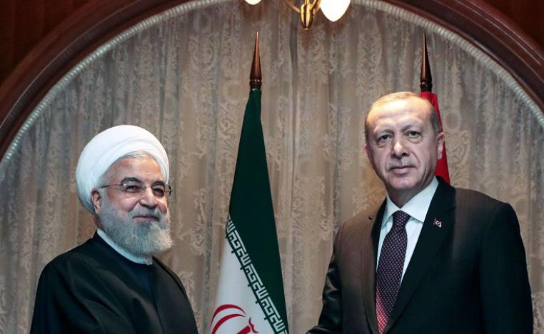 الرئيسان التركي والايراني رجب طيب اردوغان وحسن روحاني