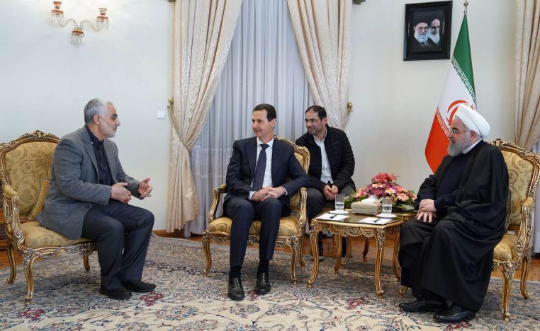 الرئيس الإيراني حسن روحاني يستقبل الرئيس السوري بشار الأسد بحضور قائد فيلق القدس في الحرس الثوري قاسم سليماني