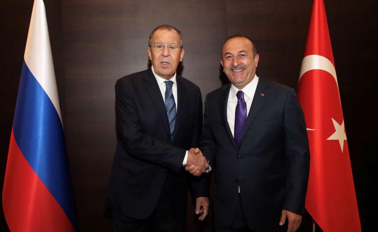 Turkish Foreign Minister Mevlut Cavusoglu meets with his Russian counterpart Sergei Lavrov in Antalya, Turkey March 29, 2019.