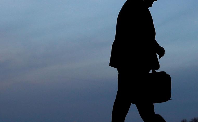 US Secretary of State Mike Pompeo boards his plane in Kansas City, Missouri, U.S., March 18, 2019.