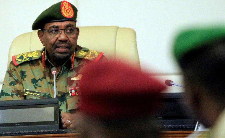 Sudan's President Omar al-Bashir is seen during a swearing in ceremony of new officials after he dissolved the central and state governments in Khartoum, Sudan February 24, 2019.