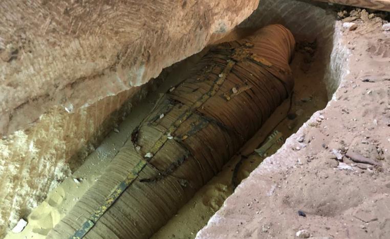 صورة لمومياء كاهن مصري قديم من الصفحة الرسمية لقناة ديسكفري