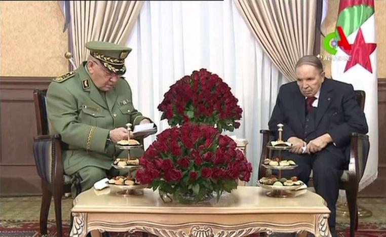 Bouteflika meeting with Algeria's army chief Ahmed Gaid Salah last month