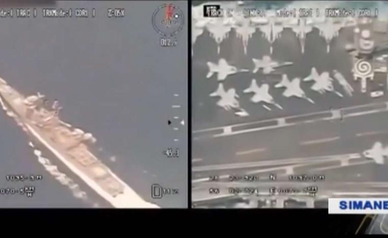 The video, which could not be independently verified, showed a light blue drone of the Iranian Revolutionary Guards taking off from a desert base 