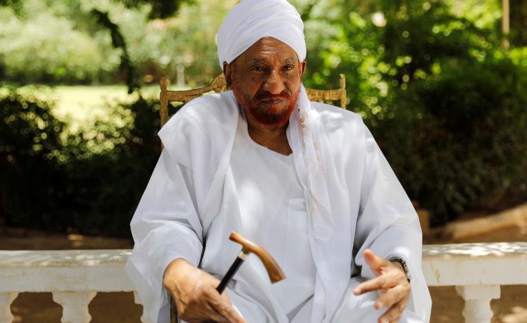 Leading opposition figure Sadiq al-Mahdi, Sudan's last democratically elected prime minister