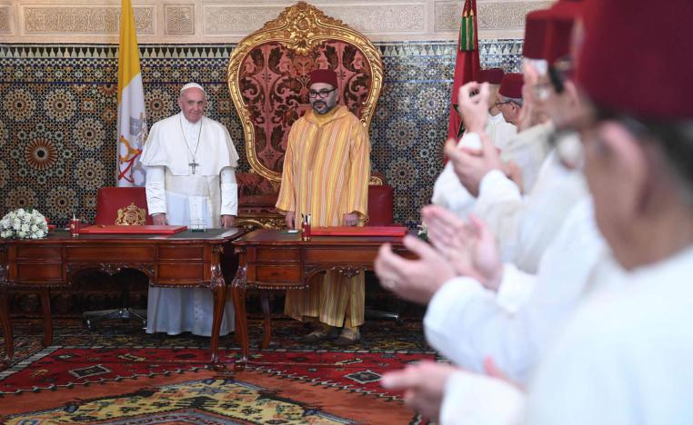 البابا فرنسيس والملك محمّد السادس في الرباط