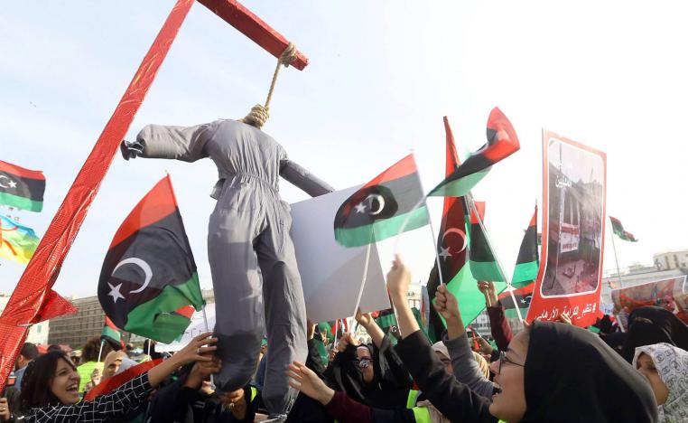 تظاهرة في طرابلس ضد الجيش الليبي