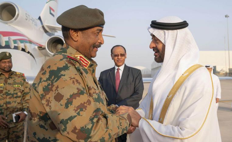الشيخ محمد بن زايد ولي عهد أبوظبي يستقبل رئيس المجلس العسكري في السودان عبدالفتاح البرهان