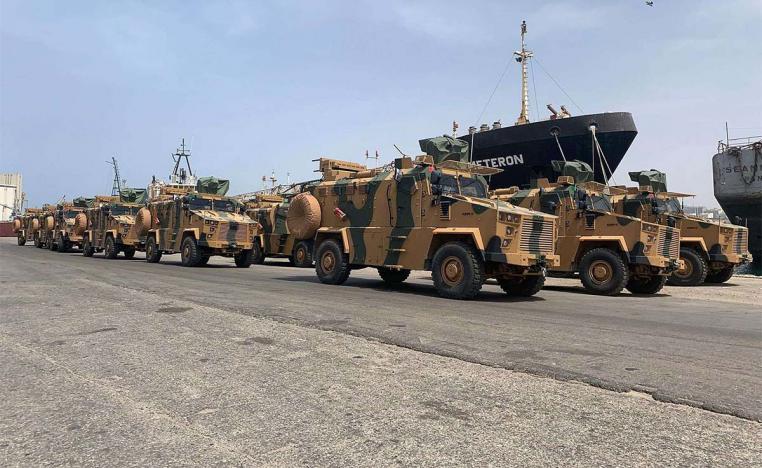 Armoured personnel vehicles, shipped to Libya's internationally recognised Government of National Accord 