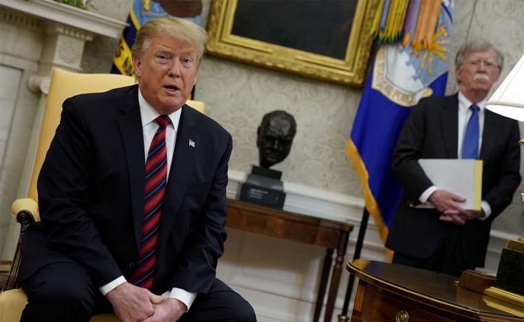 Trump's long-hawkish national security advisor John Bolton (R) is pushing a hard line on Iran