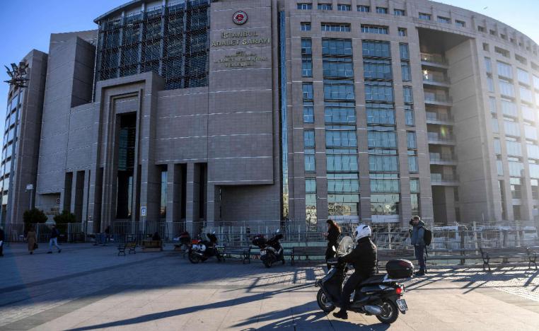 Courthouse building is pictured in Istanbul