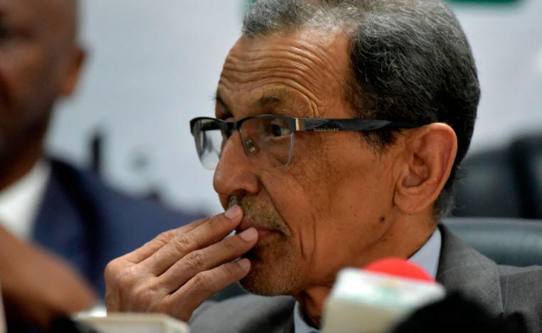 Mohamed Vall Ould Bellal, president of the Independent National Electoral Commission, attends a press conference in Nouakchott