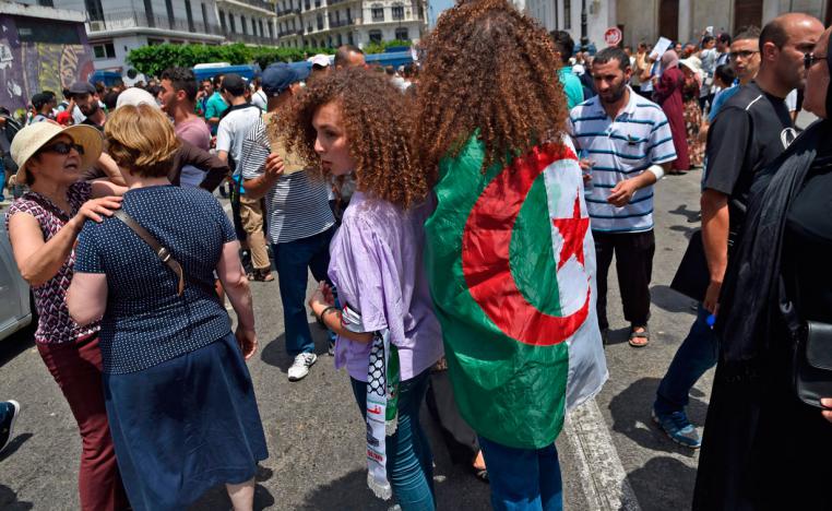Algerian protesters demonstrate in Algiers on July 30, 2019
