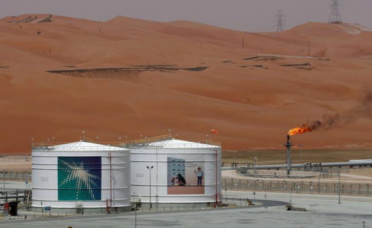 A view of the production facility at Saudi Aramco’s Shaybah oilfield in the Empty Quarter