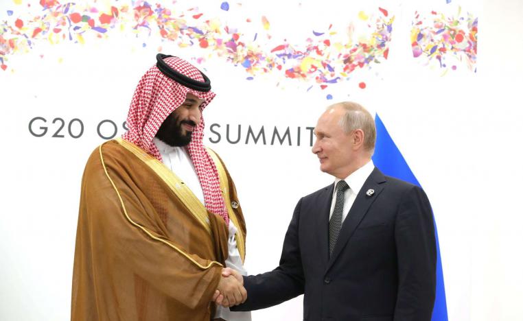الرئيس الروسي فلاديمير بوتين وولي العهد السعودي الامير محمد بن سلمان